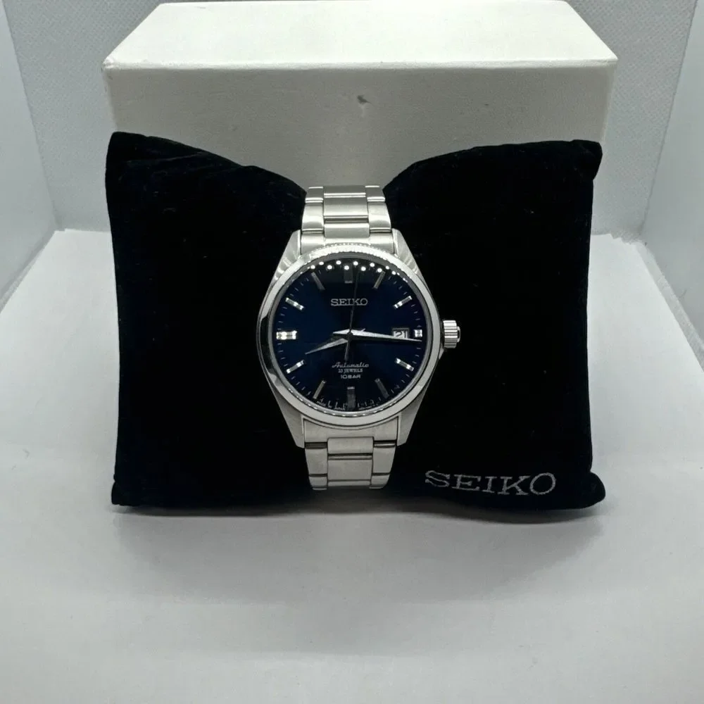 Seiko SZSB013 Men's Silver Stainless Steel Analog Dial Automatic Watch JNA97